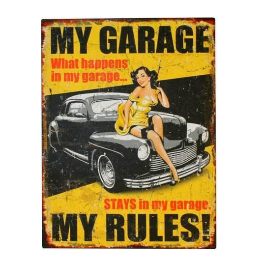 Man Cave Sign "My Garage" - Mega Heavy Haulage